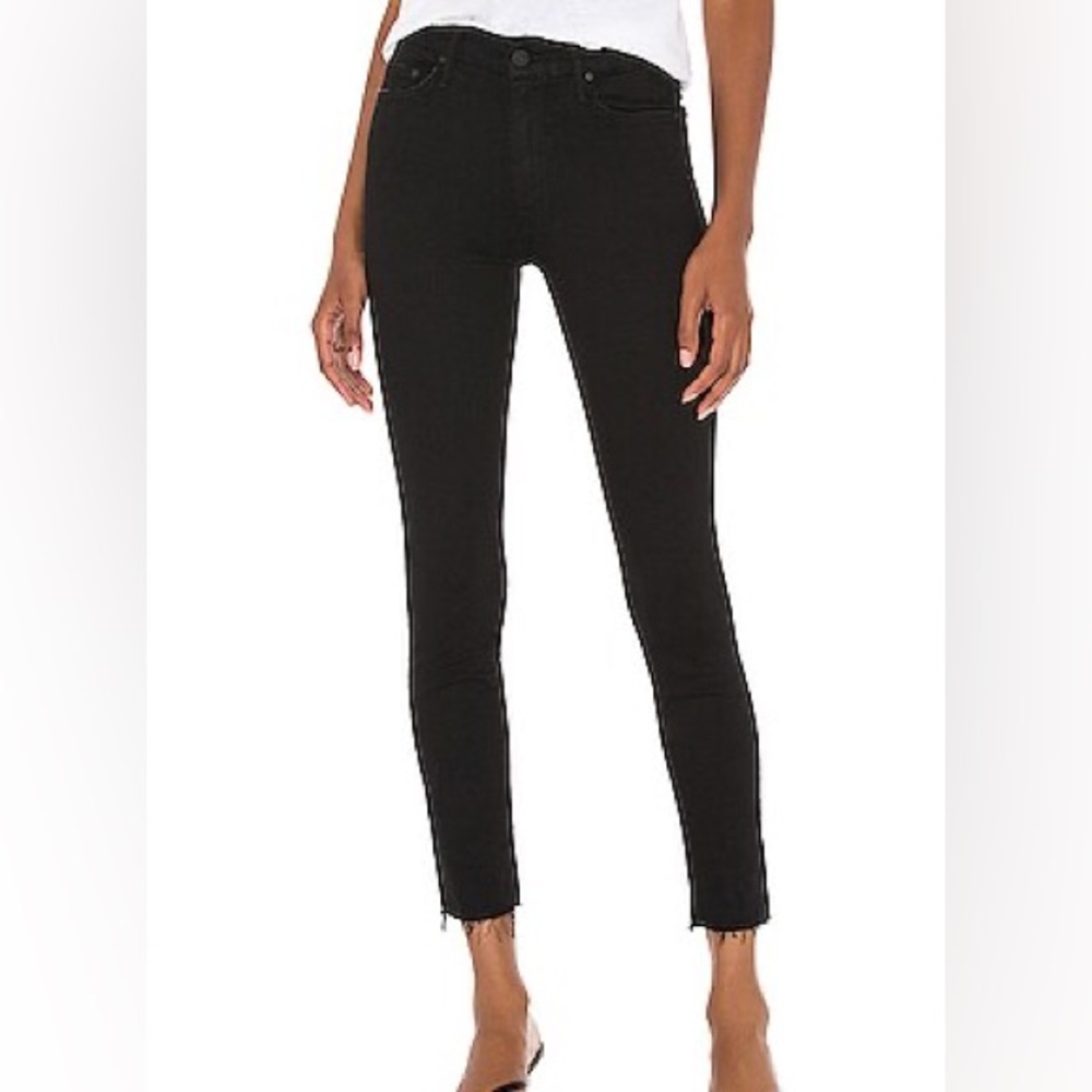 NWOT - Mother Denim - The looker ankle fray size 25 in Not Guilty Black